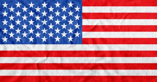 USA map and flag