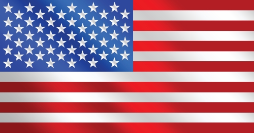 USA map and flag