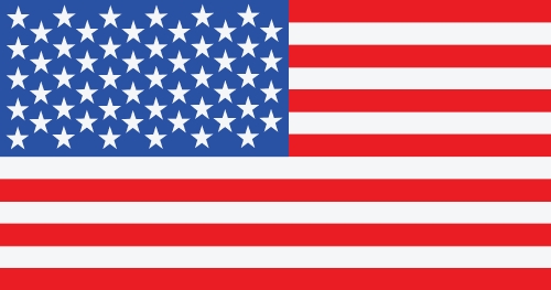 USA map and flag