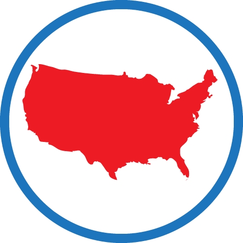 USA map icon sign symbol design