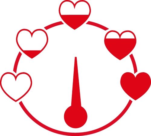 Valentine's day card idea Love meter sign design