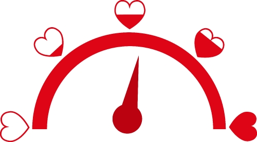 Valentine's day card idea Love meter sign design