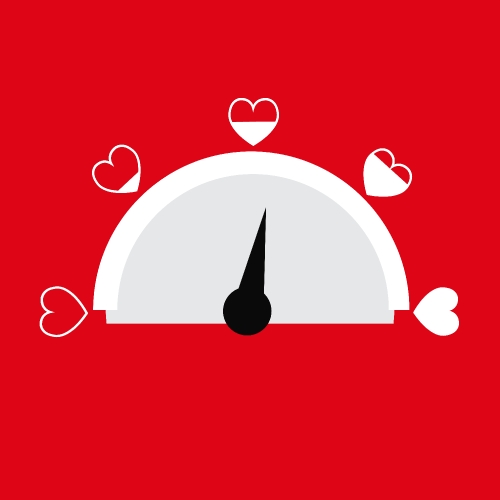 Valentine's day card idea Love meter sign design