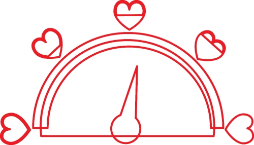 Valentine's day card idea Love meter sign design