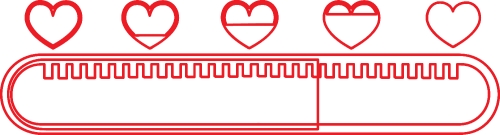 Valentine's day card idea Love meter sign design