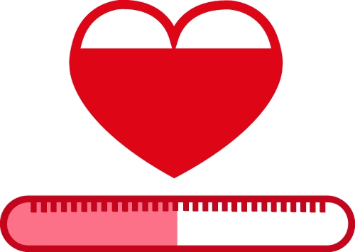 Valentine's day card idea Love meter sign design