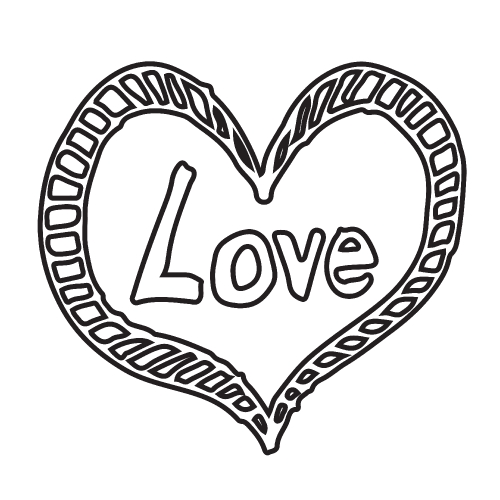Valentine's Day Love & Heart icon Doodles Design 