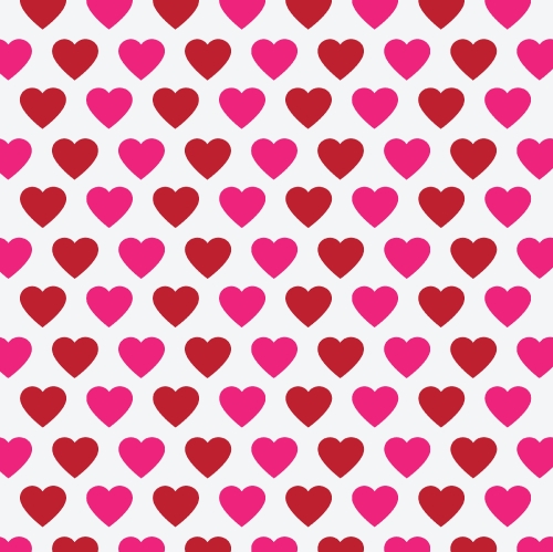 vector heart Valentines day pattern background