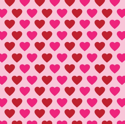 vector heart Valentines day pattern background