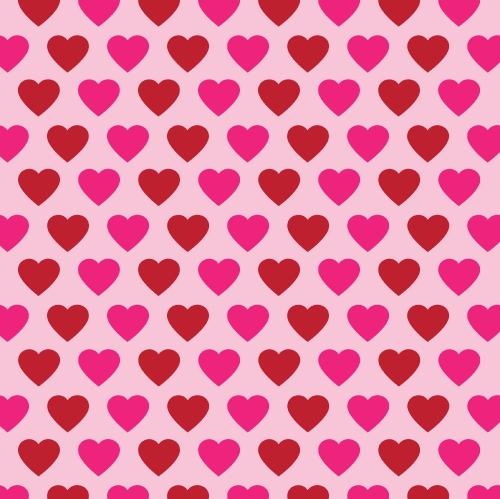 vector heart Valentines day pattern background