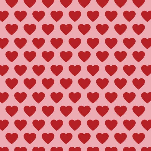 vector heart Valentines day pattern background