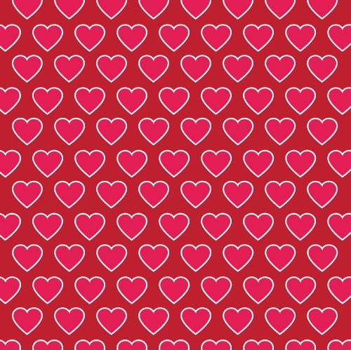 Vector heart Valentines day pattern background