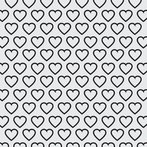 Vector heart Valentines day pattern background