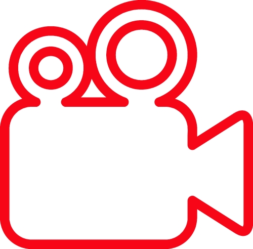 Video camera icon sign symbol design