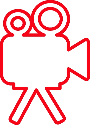 Video camera icon sign symbol design