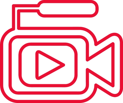 Video camera icon sign symbol design