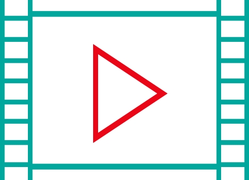 Video stream play icon sign symbol design