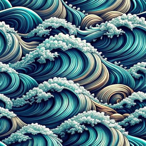 Wave seamless pattern background abstract wallpaper