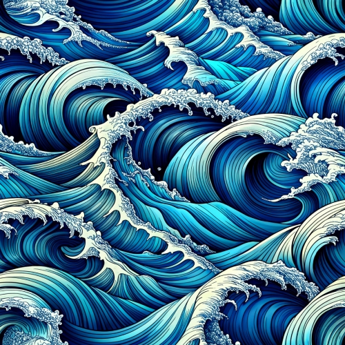 Wave seamless pattern background abstract wallpaper