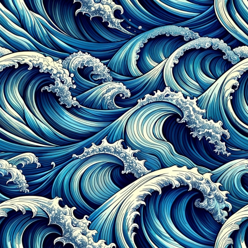 Wave seamless pattern background abstract wallpaper