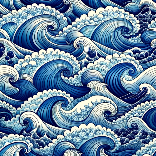 Wave seamless pattern background abstract wallpaper