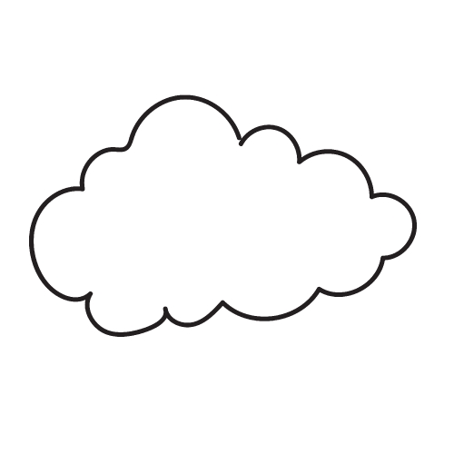 White Clouds  blue sky  illustration 