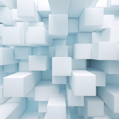 White cube boxes abstract background wallpaper