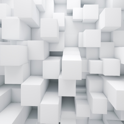 White cube boxes abstract background wallpaper