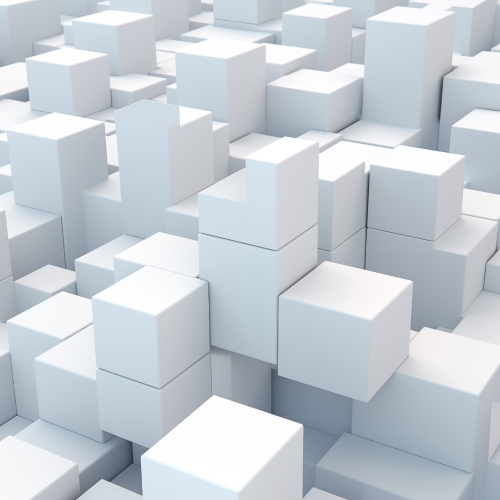 White cube boxes abstract background wallpaper