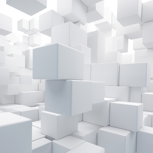 White cube boxes abstract background wallpaper