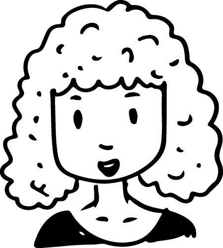 Woman face cartoon icon