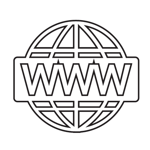 WWW sign icon, World wide web symbol icon
